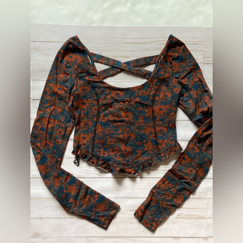 Free people Melanie corset top long sleeve S